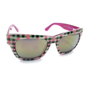 Oxydo OX1070/SC/S 4L5VQ Pink Green White Checker Sunglasses Gray Lens 51-19 145